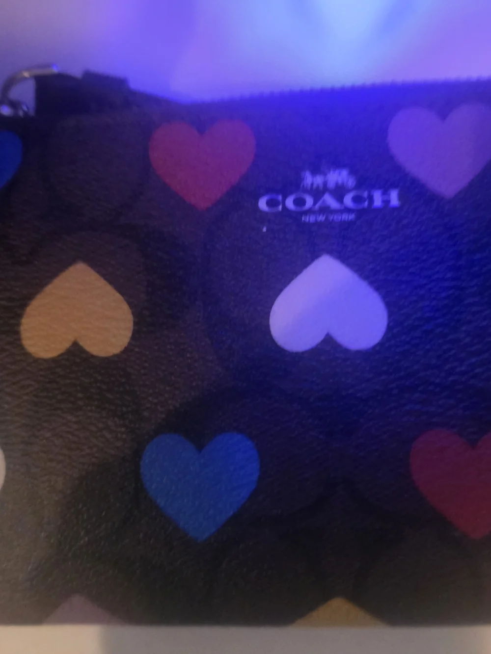 COACH Multicolor Heart Print Tote Bag